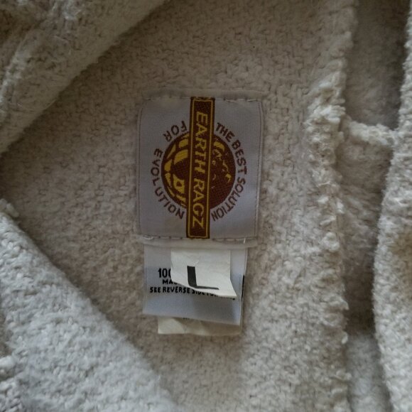 Copy - Hoodie, warm, natural, thick, heavy cotton, pouch, M-L, unisex Earth Ragz - Picture 4 of 12